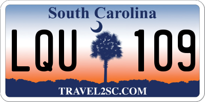 SC license plate LQU109