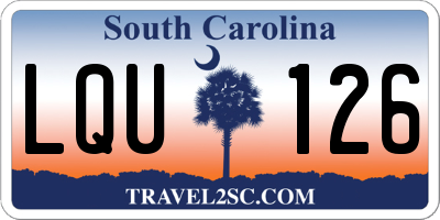 SC license plate LQU126