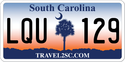 SC license plate LQU129