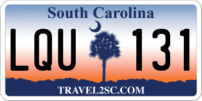 SC license plate LQU131
