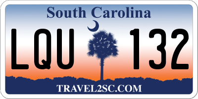 SC license plate LQU132