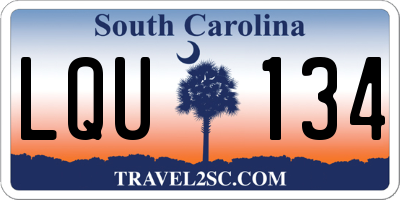 SC license plate LQU134