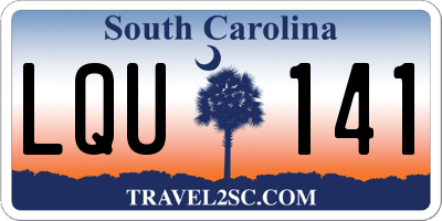 SC license plate LQU141