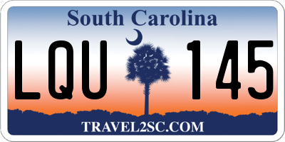 SC license plate LQU145