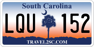 SC license plate LQU152