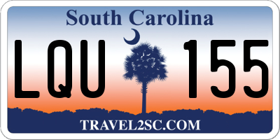 SC license plate LQU155