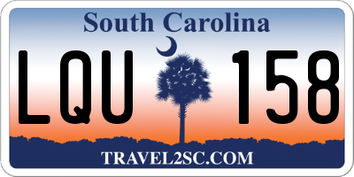 SC license plate LQU158