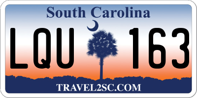 SC license plate LQU163