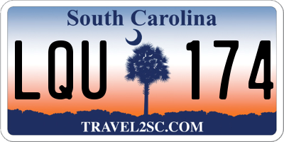 SC license plate LQU174