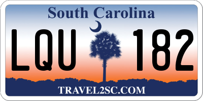 SC license plate LQU182