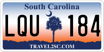SC license plate LQU184