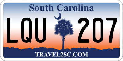 SC license plate LQU207