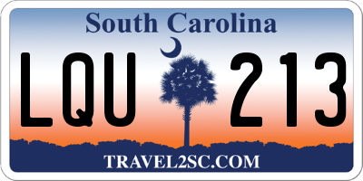 SC license plate LQU213