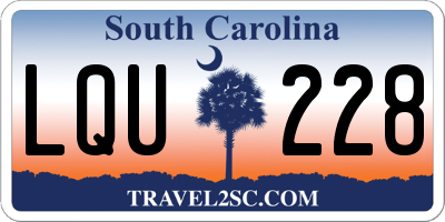 SC license plate LQU228