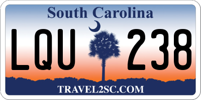 SC license plate LQU238