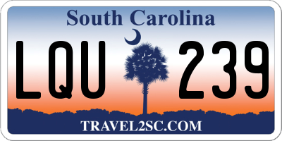 SC license plate LQU239
