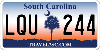SC license plate LQU244