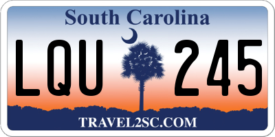 SC license plate LQU245