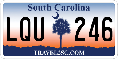 SC license plate LQU246