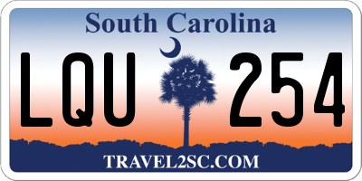 SC license plate LQU254