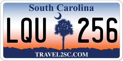 SC license plate LQU256