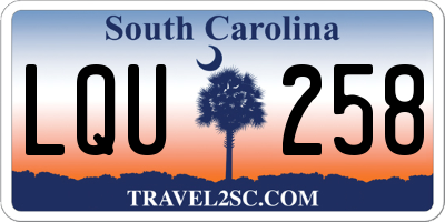 SC license plate LQU258
