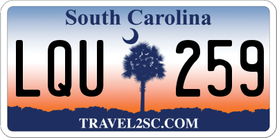 SC license plate LQU259