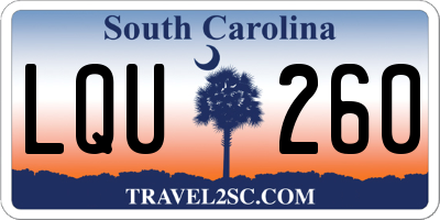 SC license plate LQU260