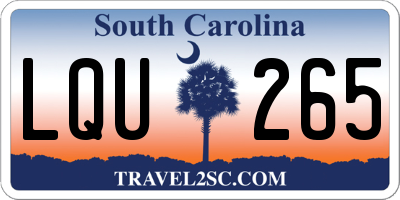 SC license plate LQU265