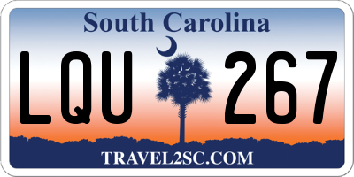 SC license plate LQU267