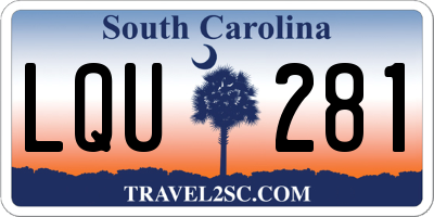 SC license plate LQU281