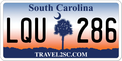 SC license plate LQU286