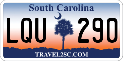 SC license plate LQU290