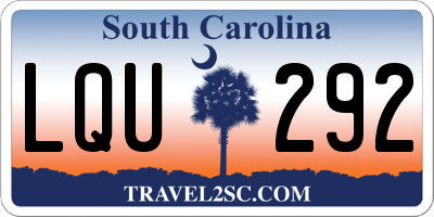 SC license plate LQU292