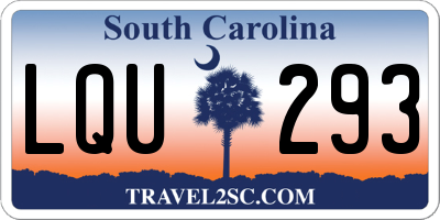 SC license plate LQU293