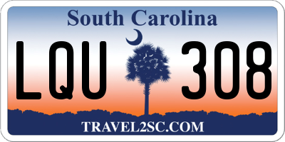 SC license plate LQU308