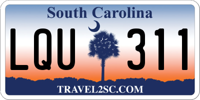 SC license plate LQU311