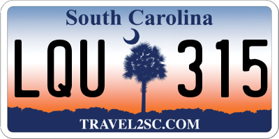SC license plate LQU315