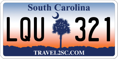 SC license plate LQU321