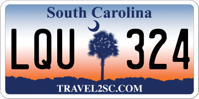 SC license plate LQU324