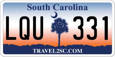 SC license plate LQU331