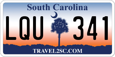 SC license plate LQU341