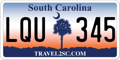 SC license plate LQU345