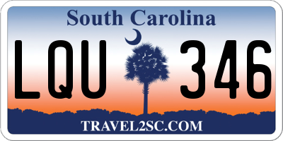 SC license plate LQU346