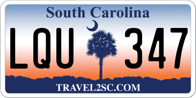 SC license plate LQU347