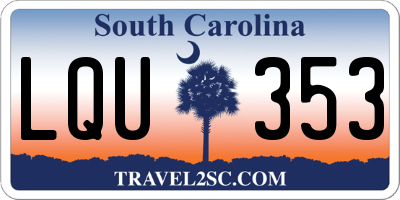 SC license plate LQU353