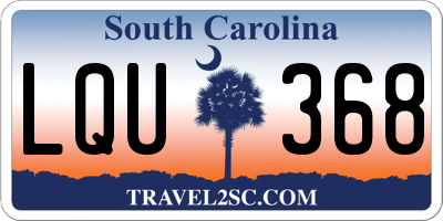 SC license plate LQU368