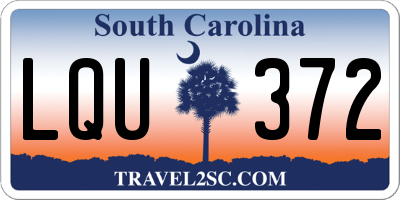 SC license plate LQU372