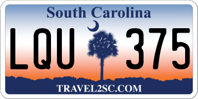 SC license plate LQU375