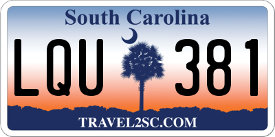 SC license plate LQU381